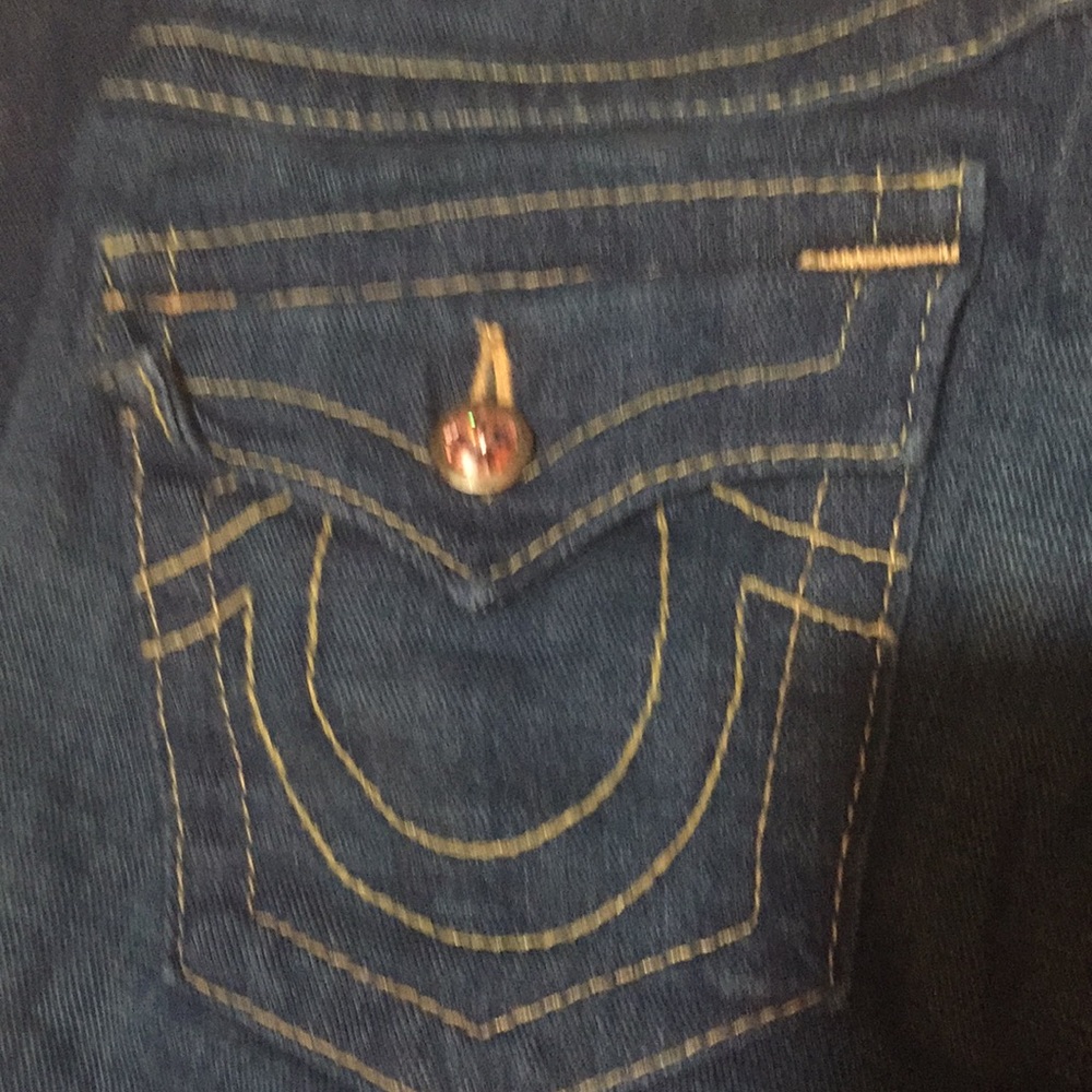 True religion unique bling bootcut jeans
